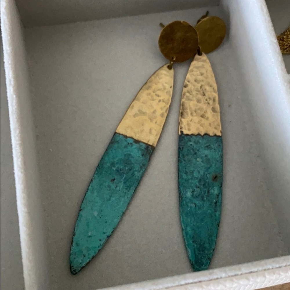 Copper Dipped Statement Earrings